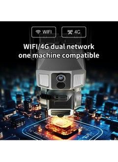 RECTO 2 in1 WiFi & 4G LTE Solar Security Camera, 9W Triple-Lens Outdoor Wireless Camera 10X Zoom 4MP with 360° View, Two-Way Audio, PIR Human Detection, IP66 Waterproof, Cloud Storage(with 64G Card)  - Image 3