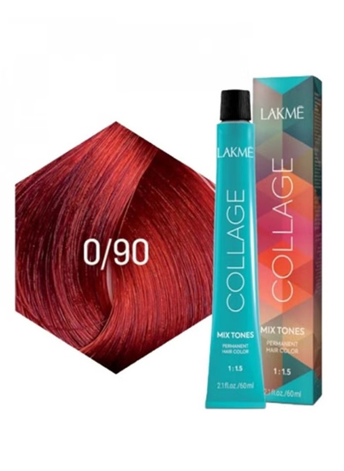 LAKME Lakme Collage Mixtone Hair Color 0/90 Red 60ml 