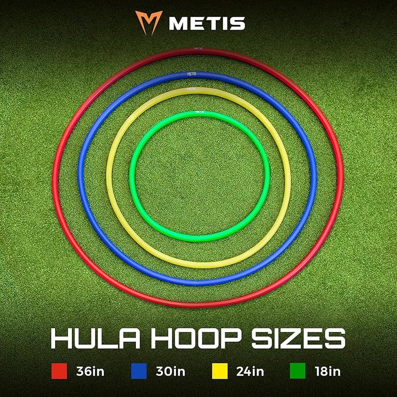 METIS Hula Hoops | Pack of 6 or 12 | Fitness, Exercise, Gymnastics, Kids, Adults, Dog Agility 【Available in 4 Sizes】 - Image 2