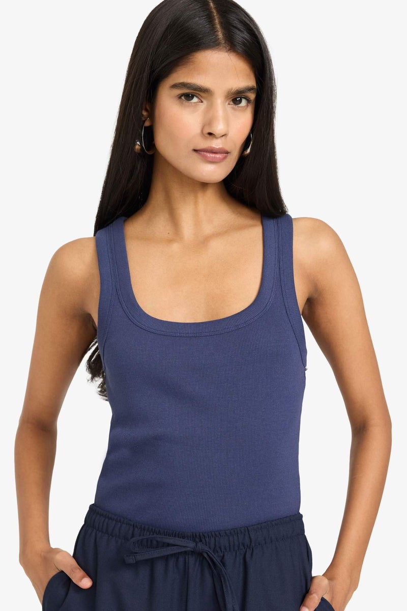 DeFacto Slim Fit Camisole U Collar Tank Top - Image 1