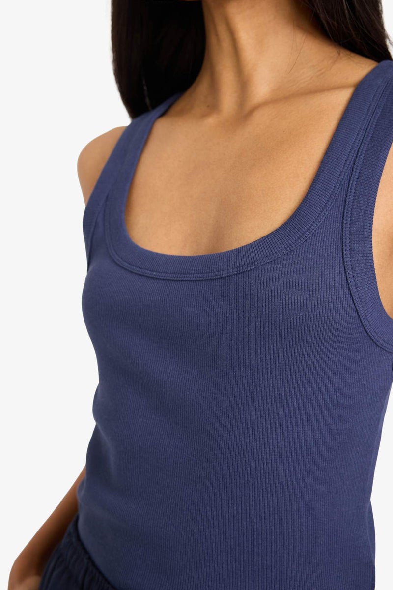 DeFacto Slim Fit Camisole U Collar Tank Top - Image 4