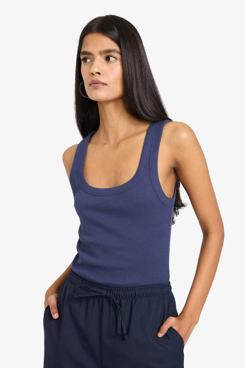 DeFacto Slim Fit Camisole U Collar Tank Top - Image 3