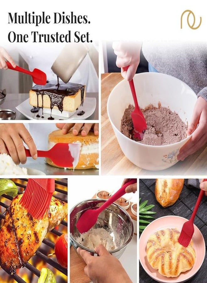 Frenchware Non-Stick Premium Silicone Spatula for Cooking, Baking & Mixing| Heat-Resistant up to 230°C| Food-Grade & BPA-Free | Dishwasher Safe | FDA Approved (Set of 3 - Spatulas) - Image 5