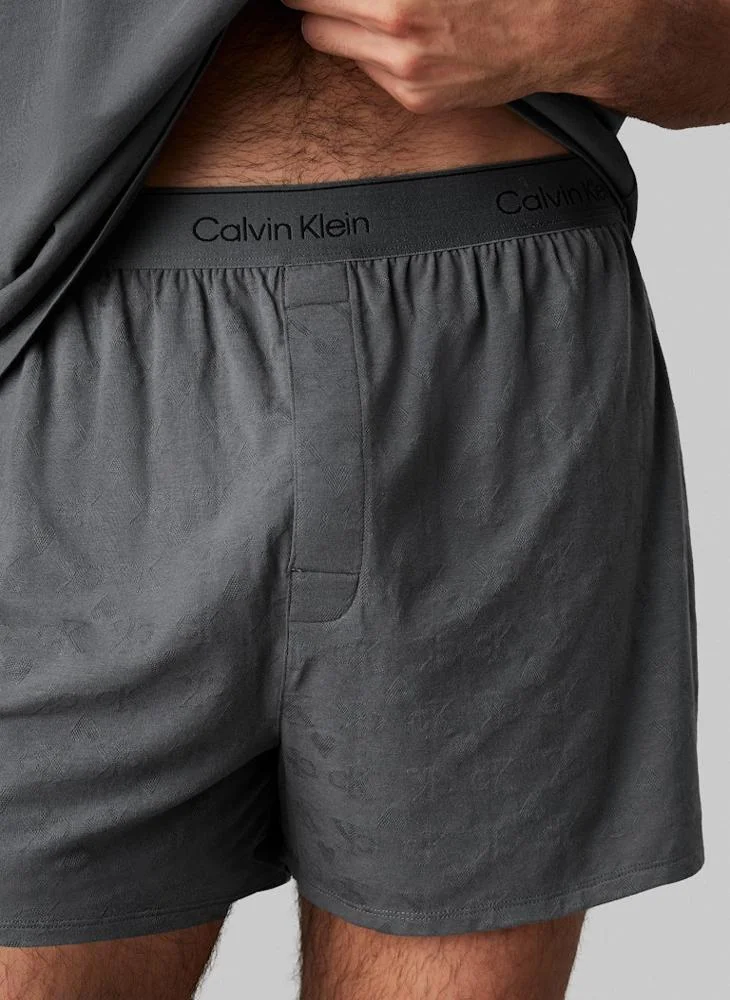 كالفن كلاين Logo Crew Neck T-Shirt & Boxer Set