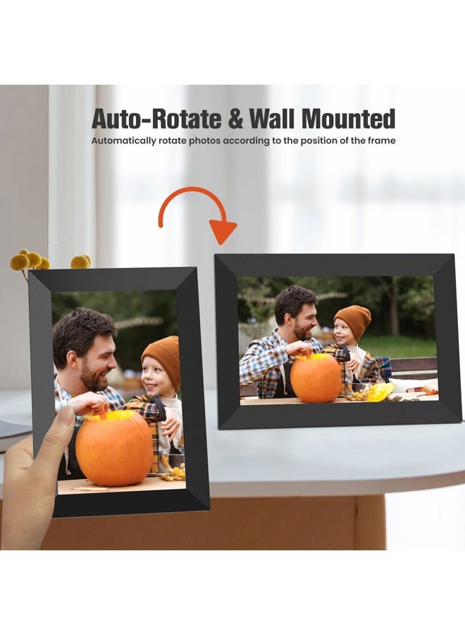 BIGASUO 10.1 Inch WiFi Digital Picture Frame, IPS HD Touch Screen Cloud Smart Photo Frames with Built-in 32GB Memory, Wall Mountable, Auto-Rotate, Share Photos Instantly from Anywhere - Image 4