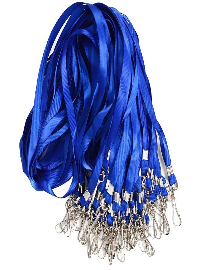 Antspirit Lanyards for Id Badges 50pcs Lanyard with Clip Swivel Hooks for Name Tag ID Badge Holder, Employees, Students, Attendees (50, Blue) - Image 1