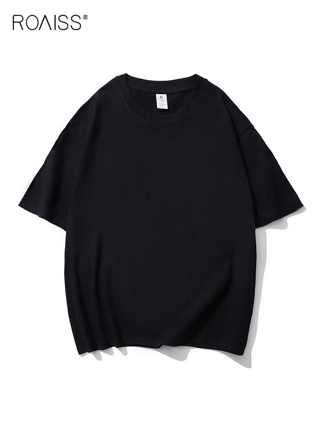 رويس تي شيرت صيفي أنيق، تيشيرتات فضفاضة بسيطة، تيشيرتات كلاسيكية قصيرة الأكمام، تيشيرتات ناعمة ومريحة، مناسبة للارتداء اليومي أو أي مناسبة - Image 3