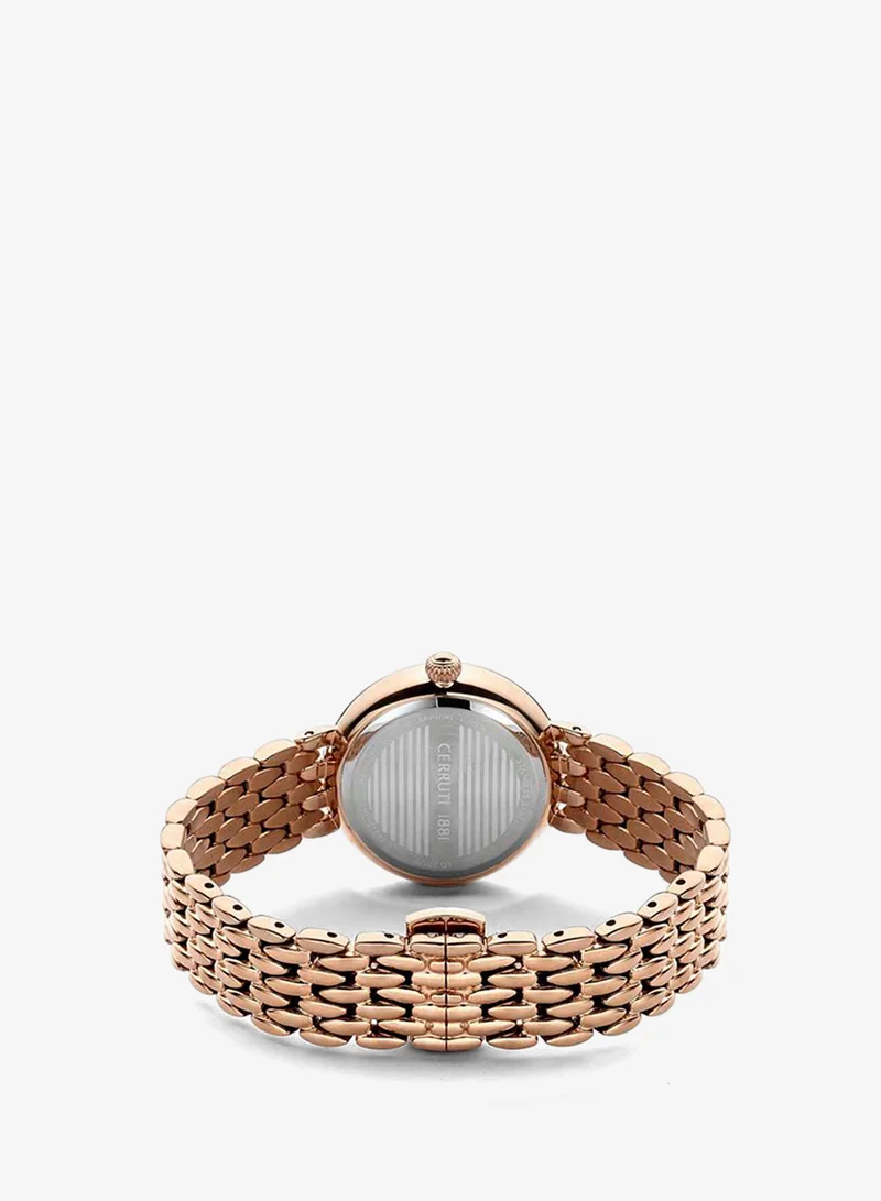CERRUTI 1881  REITI Round Analog Wrist Watch CIWLG2207002 - 30 mm - Pink for Women | Best Price UAE