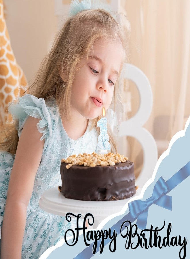 ElekFX Birthday Candle for Cake, Blue Bow Number Candles, 2.76 inch Number Happy Birthday Candle, Cake Topper Decoration for Birthday Party (Number 1) - Image 5