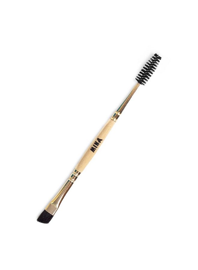 MinaiBrow Mina Ibrow Duo Mascara Eyebrow Brush ; Premium Quality Angled Eyebrow Brush And Spoolie Brush For Eyebrow Pomade, Henna, Liner, Shaper, Wax, Lamination, Tint & Makeup - Image 5