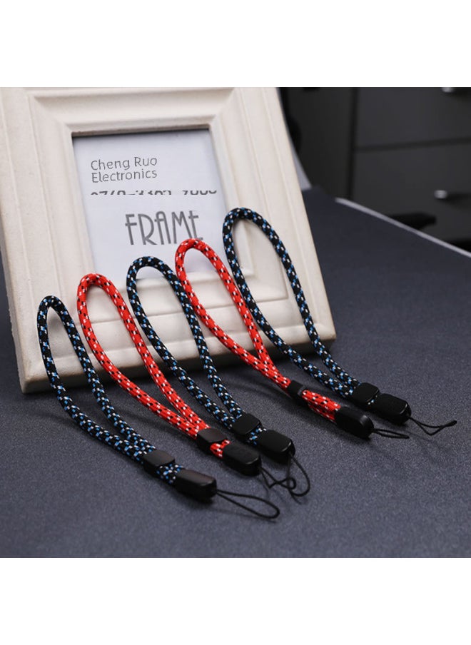 Adjusting Mobile Phone Lanyard U Disk Short Lanyard Intercom Camera Bluetooth Speaker Key Anti-lost Thick Wrist Rope-Specifications Support Image Upload:Bold Halter Neck Lanyard-long Style-red And White