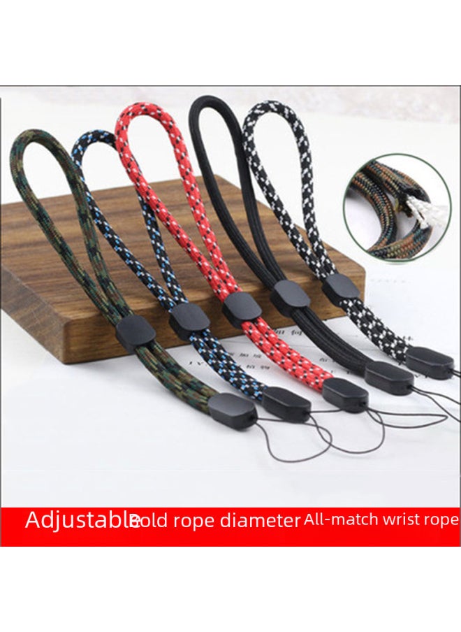 Adjusting Mobile Phone Lanyard U Disk Short Lanyard Intercom Camera Bluetooth Speaker Key Anti-lost Thick Wrist Rope-Specifications Support Image Upload:Bold Halter Neck Lanyard-long Style-red And White