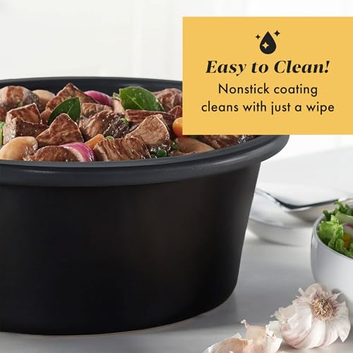Crock-Pot Crock Pot 7-qt Nonstick Ceramic Coating Cook & Carry Programmable Easy-Clean Slow Cooker Stainless Steel - Image 2