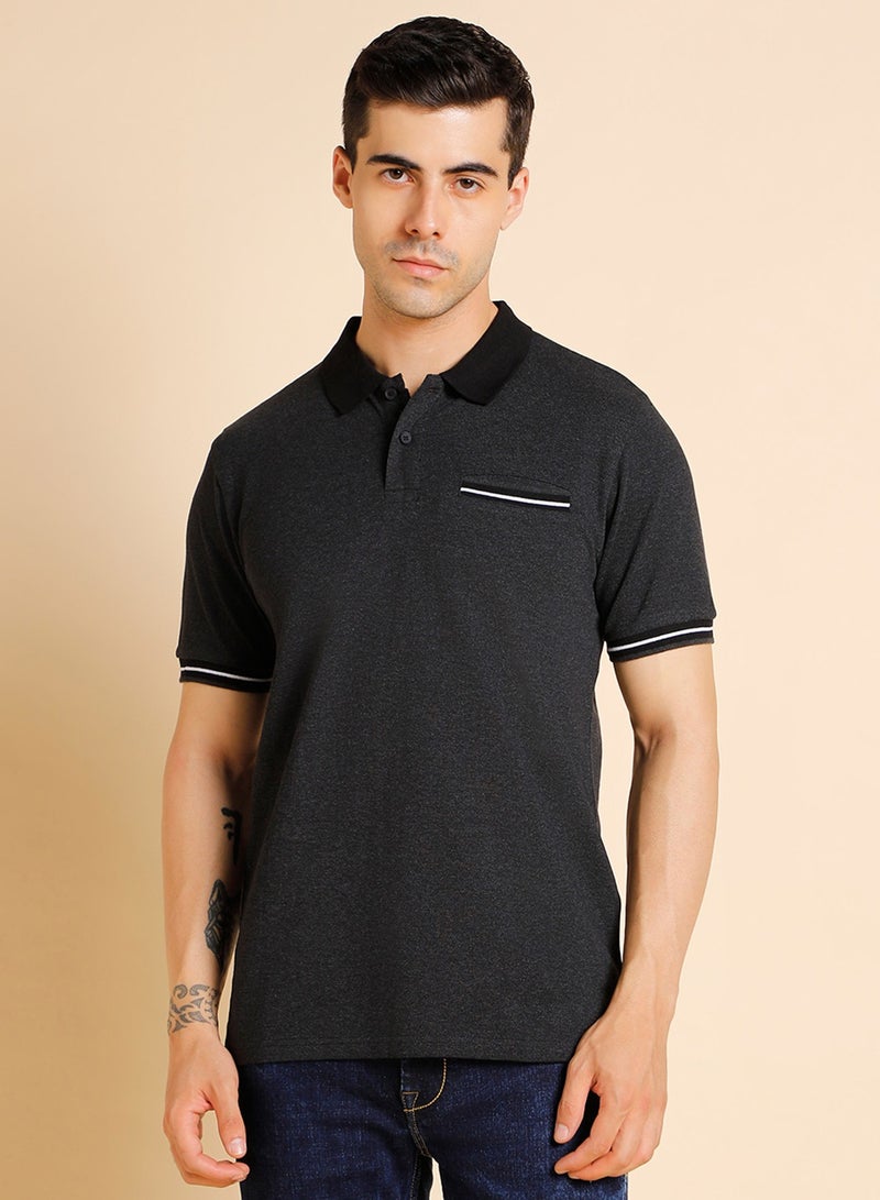 Dennis Lingo Black T-Shirt for Men, Essential Comfort  - Image 2