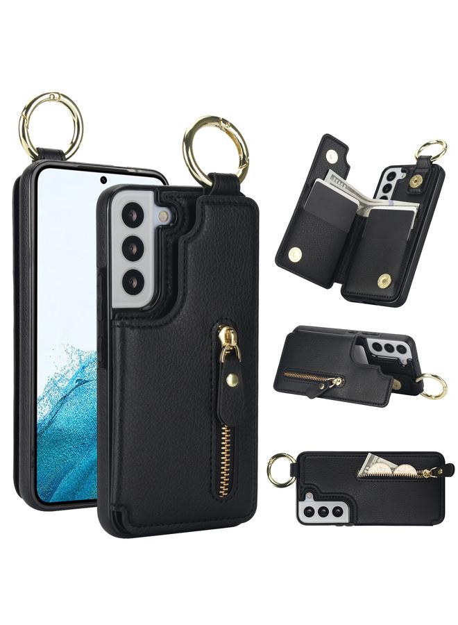 S-TOP Case For Samsung Galaxy S22+ 5G Litchi Texture Zipper Double Buckle Card Bag Phone Case - Image 1