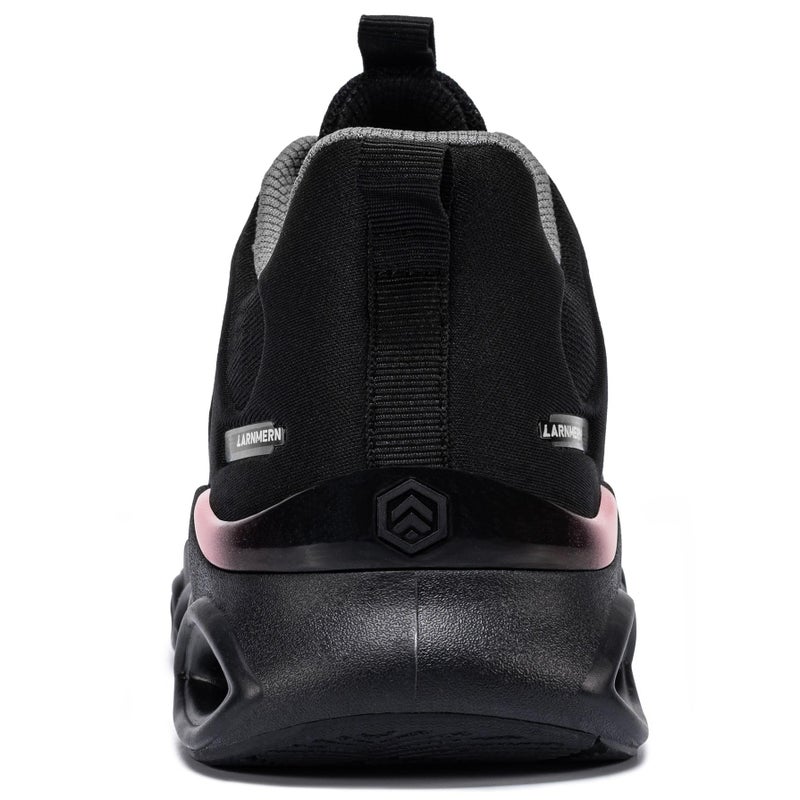 LARNMERN Steel Toe Shoes for Men Safety Shoes Work Sneakers Comfortable Safety Toe Sneakers Work Lightweight Colorful Zapatos de Seguridad (12,Red Black) - Image 5