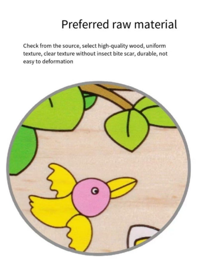 Toddler Wooden Toys Six Sided Picture Jigsaw Puzzles Building Blocks Toys Children's Educational Building Blocks Toys - Image 4