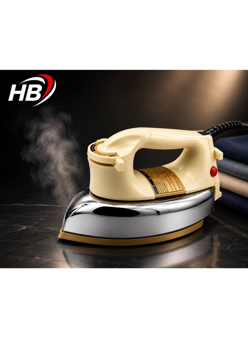 HB Electric Iron 1200W | Non-stick soleplate and temperature control | Fast ironing for all fabrics - Image 1