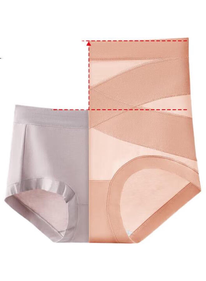 GUJIN High Waist Women'S Underwear Tummy Control Pure Cotton Antibacterial Crotch Ladies Lifting Underwear Breathable Women'S Shorts Three-Pack - Image 2