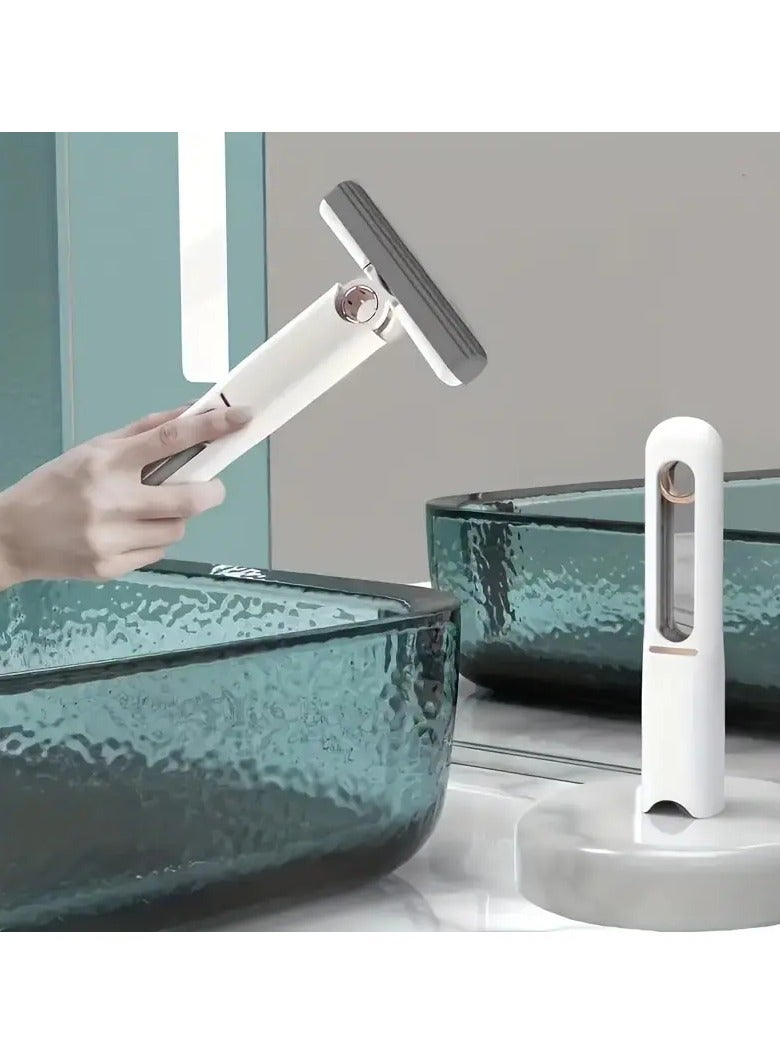 بروماس ممسحة صغيرة 1 رأس ممسحة إسفنجية، ممسحة غسيل بدون استخدام اليدين، ممسحة سطح المكتب، ممسحة زجاجية، ممسحة إسفنجية محمولة متعددة الأغراض، مناسبة للحمام والسيارة والنوافذ وتنظيف الزجاج، فائقة الامتصاص - Image 5