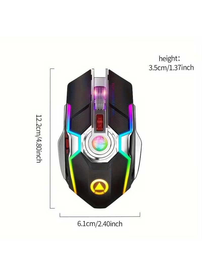 PULUZ Gaming Mouse, Wired/Wireless 2 Modes, Wireless Mouse for Laptop, Portable Type C Charging - Image 5