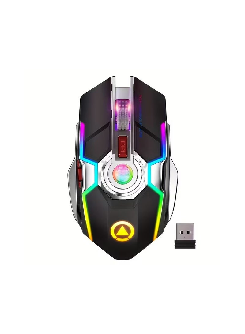 PULUZ Gaming Mouse, Wired/Wireless 2 Modes, Wireless Mouse for Laptop, Portable Type C Charging - Image 4