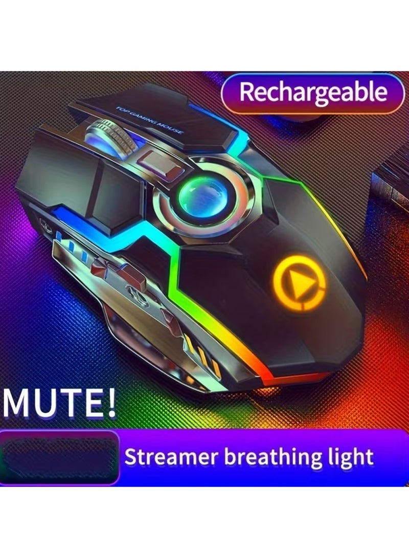 PULUZ Gaming Mouse, Wired/Wireless 2 Modes, Wireless Mouse for Laptop, Portable Type C Charging - Image 2