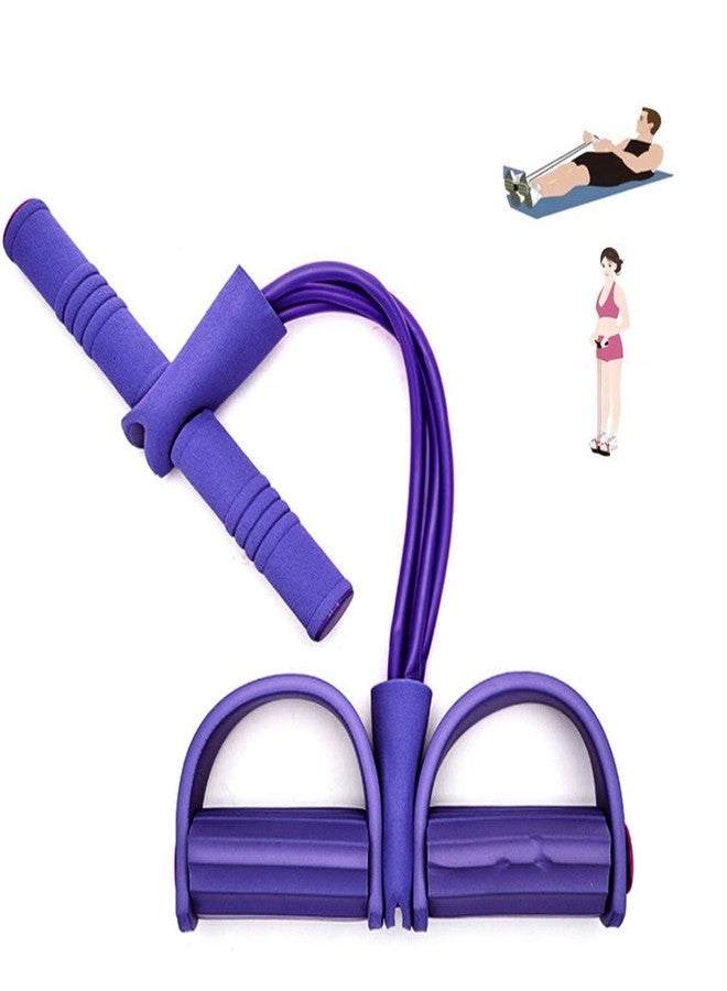 CLOMANA® 4 Latex Tubes Pull Rope for Abdomen,Waist, Arms, Legs, Tummy Stretching & Slimming (Multi Color) - Image 3