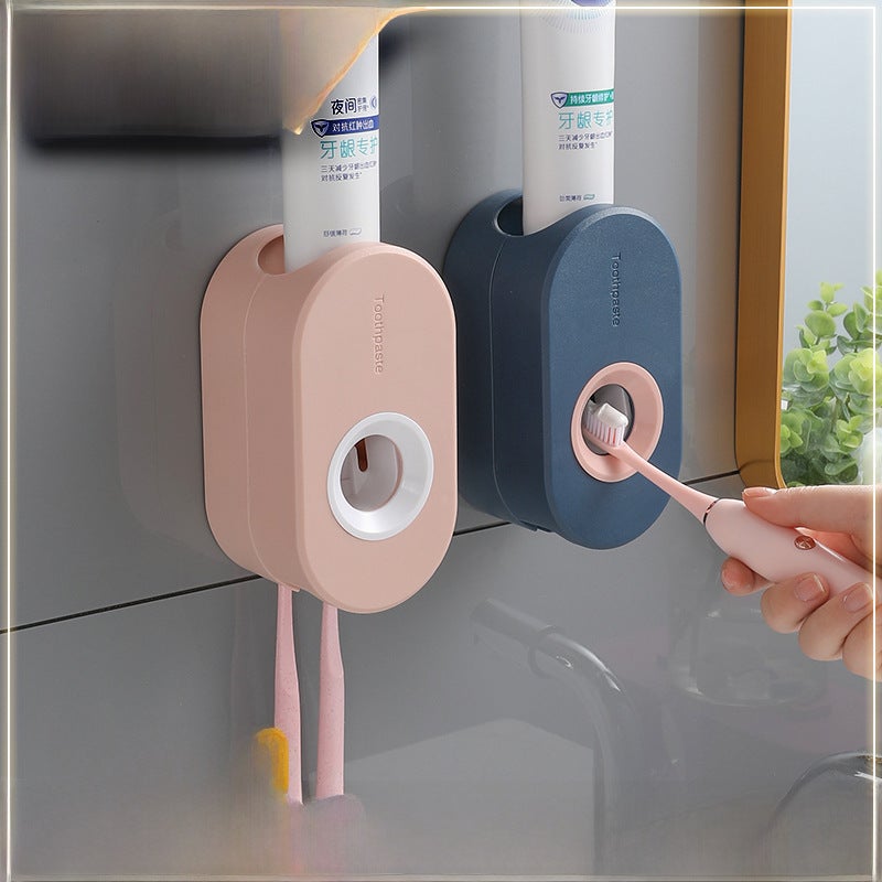 Large Automatic Toothpaste Squeezer Punch-Free Simple Dental Set Rack Convenient Brushing Artifact Bathroom Washes(Large Sky Blue) - Image 2