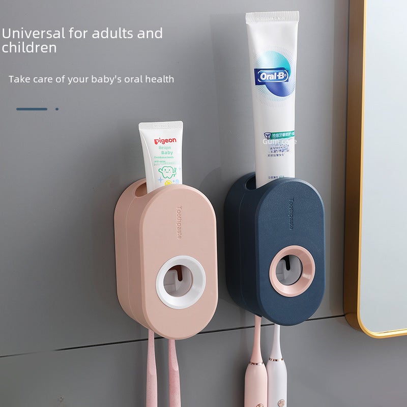 Large Automatic Toothpaste Squeezer Punch-Free Simple Dental Set Rack Convenient Brushing Artifact Bathroom Washes(Large Sky Blue) - Image 4