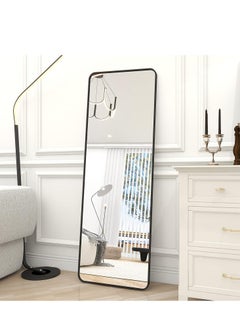 Y&D Full Length Mirror Arched Aluminum alloy Large Standing Dressing Mirror Hanging Leaning Against Wall Mounted Mirror with Stand for Bedroom Locker Room Living Room Glass Black 155x45cm/165x60cm  - Image 4