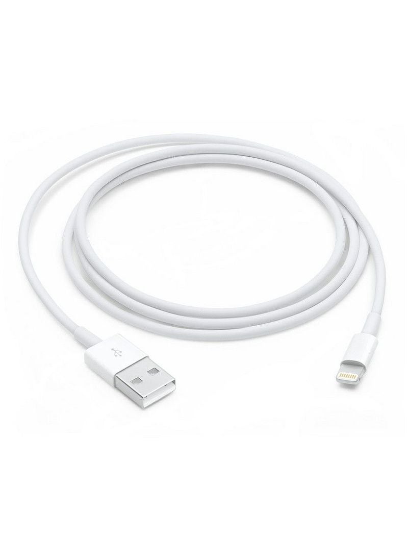 ابل  كابل بيانات من Lightning إلى USB لهواتف أبل أبيض - Image 1
