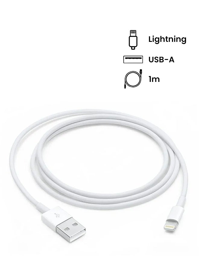 ابل  كابل بيانات من Lightning إلى USB لهواتف أبل أبيض - Image 2