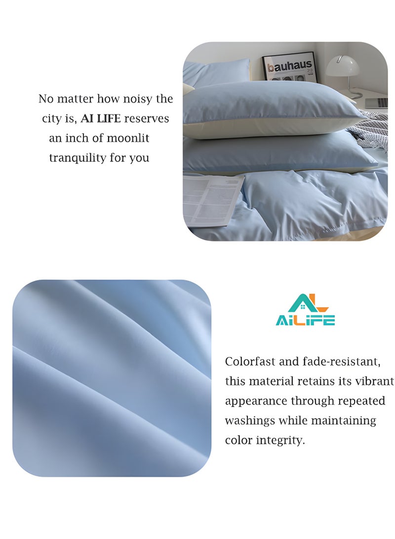 Al LIFE AI LIFE King Size Bedding Flat Sheet 6 Pcs Bed Sheet King Set Super Soft Cotton Breathable Cozy Non Pilling Sheets Shrinkage And Fade Resistant Easy Care  - Image 5