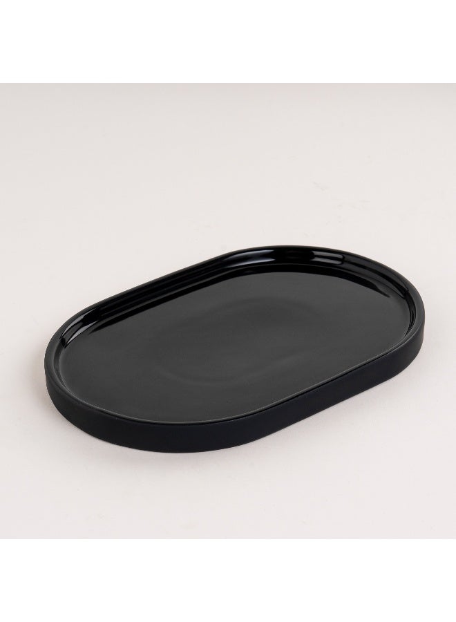Homez Bath Tray Elite Black Stoneware - Image 1