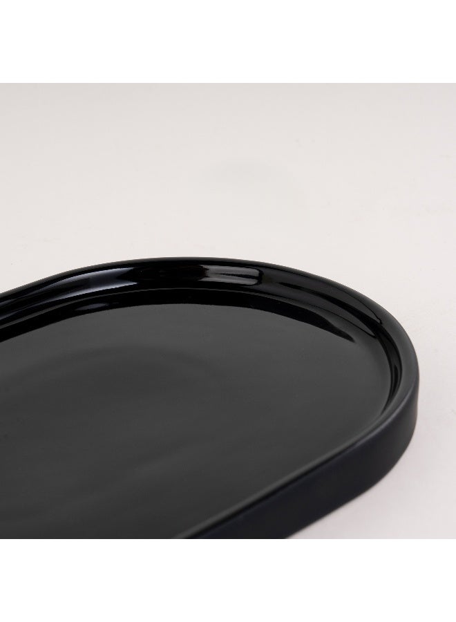 Homez Bath Tray Elite Black Stoneware - Image 2