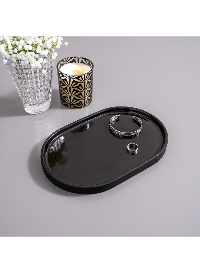 Homez Bath Tray Elite Black Stoneware - Image 3