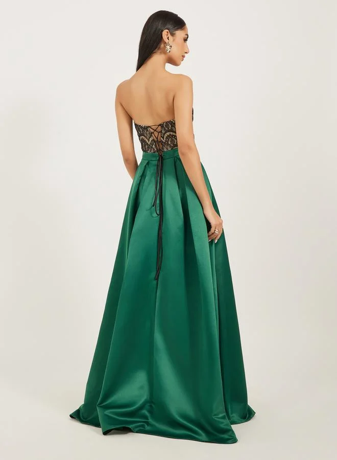 Styli Lace Bodice Gown