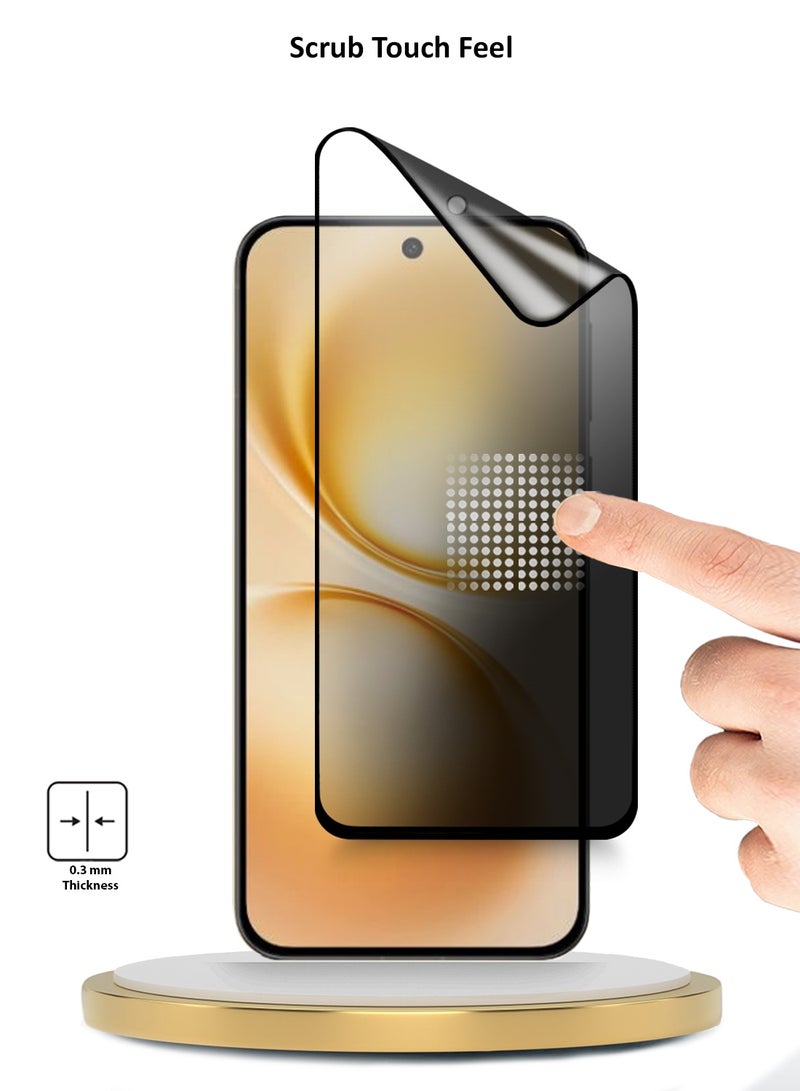 Wtech vivo X200 FE 5G 2025 Premium Nano Ceramic Privacy Full Glue Full Cover Matte Flexible Screen Protector (MSCNMP) - Clear/Black - Image 4