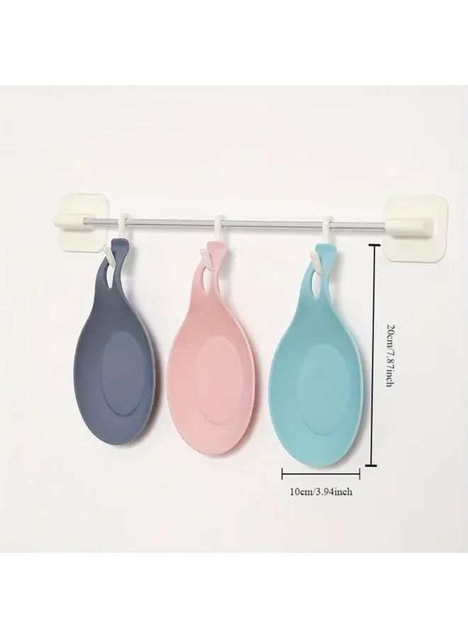 1 PC Heat Resistant Silicone Spoon Rest Black Non Slip Kitchen Utensil Holder Ergonomic Design Multi Color Options Cooking Dining Durable Easy Clean Countertop Protector - Image 3