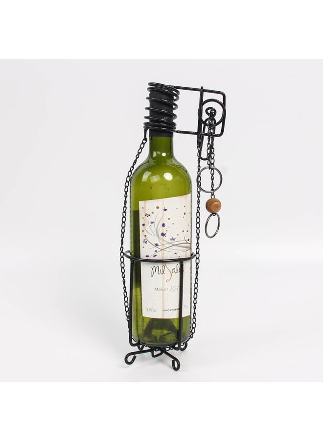 Metal Creative Intelligence Nine Link Ring Game Wine Bottle Opener Puzzle Toy Iron Material DIY Color Box Packaging-Color:1 - Image 1