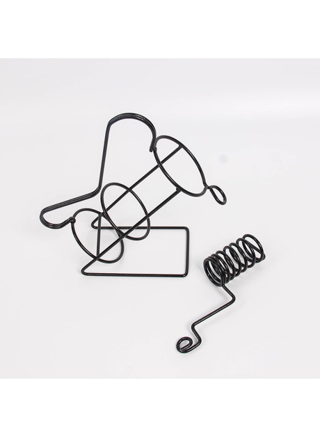 Metal Creative Intelligence Nine Link Ring Game Wine Bottle Opener Puzzle Toy Iron Material DIY Color Box Packaging-Color:1 - Image 3