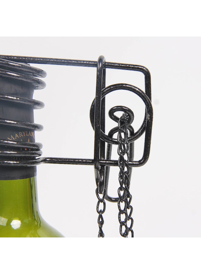 Metal Creative Intelligence Nine Link Ring Game Wine Bottle Opener Puzzle Toy Iron Material DIY Color Box Packaging-Color:1 - Image 4