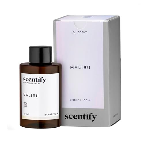 Scentify Malibu Aroma Oil Refill Scent for Oil Diffusers Lemon White Tea Thyme Cedar Musk Scents Luxurious Relaxing Aromatherapy Diffuser Fragrance 100ml 338 oz - Image 1