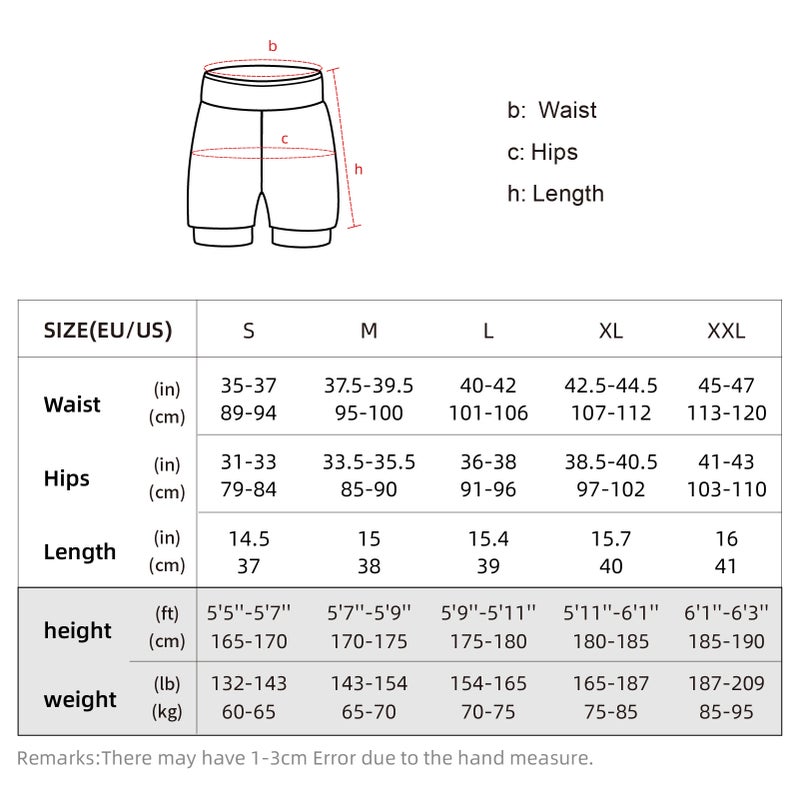Men 2 in 1 Running Shorts High Waist Athletic Shorts Sport Shorts Workout Shorts with Pockets for Gym Jogging Tennis - Image 2