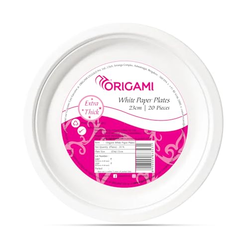 Origami Plates- 23cm, 20 Pieces | Home & Commercial Use - Image 2