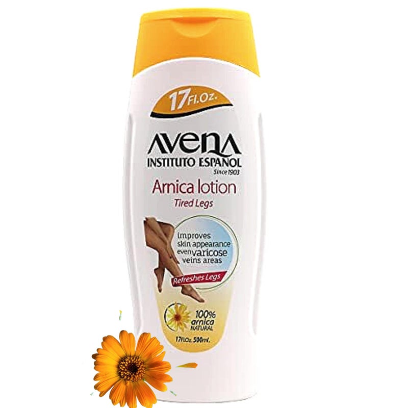 Avena Instituto Espanol Arnica Lotion Tired Legs, Improves Skin Appearance, Even Varicose Veins Areas, Refreshes Legs, 2-Pack of 17 FL Oz each, 2 Bottles - Image 2