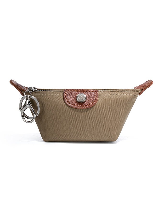 Mini Bag Wallet Case for AirPods / AirPods Pro, Mini Headphone Bag, Mini Bag Jewelry Accessories, Women - Khaki - Image 1