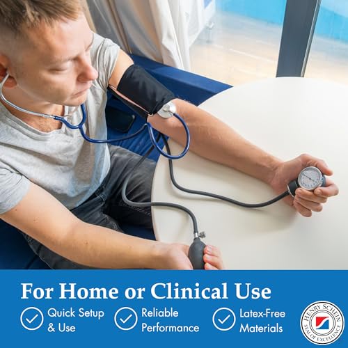 Henry Schein Adult Pro Aneroid Sphygmomanometer – Size 12 (13"–19.5") Black Cuff, Manual Blood Pressure Monitor, Reusable, Dial Display, Includes Leatherette Carrying Case – 1 Count - Image 4