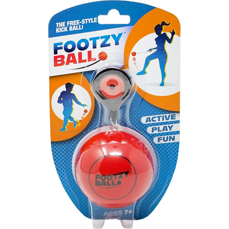 blue orange New! Stress Ball Foot Fidget, Special Needs Sport Toys, Solo Active Play, Kick Practice Training Workout for Football, Soccer Players, FootzyBall by Blue Orange Games - Image 1